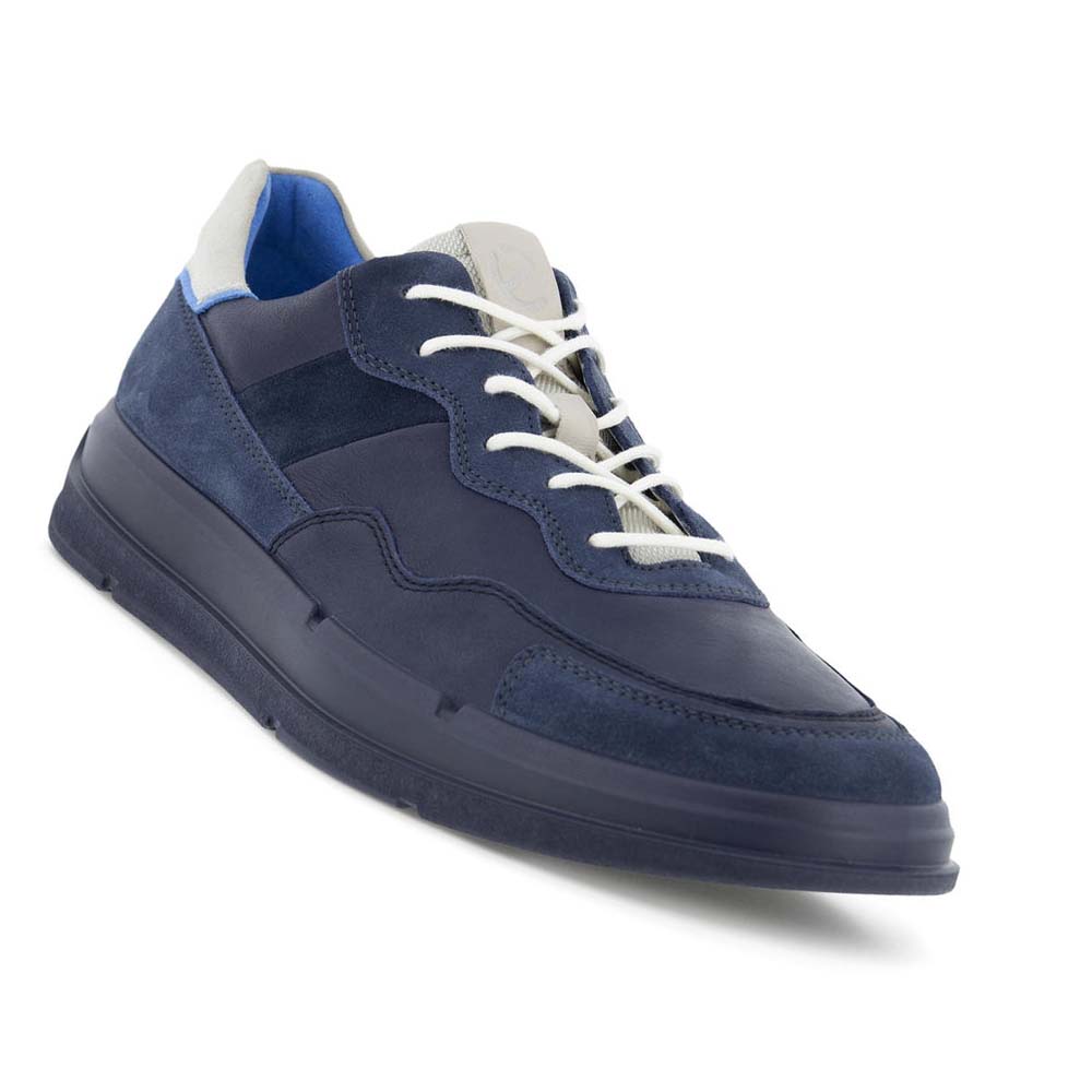 Men's Ecco Soft X Urban Casual Shoes Blue | USA 488LIS